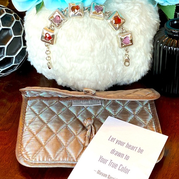 Brighton OPEN HEARTED Pink Red Swarovski Crystal Heart Chunky Bracelet RARE - Picture 5 of 15